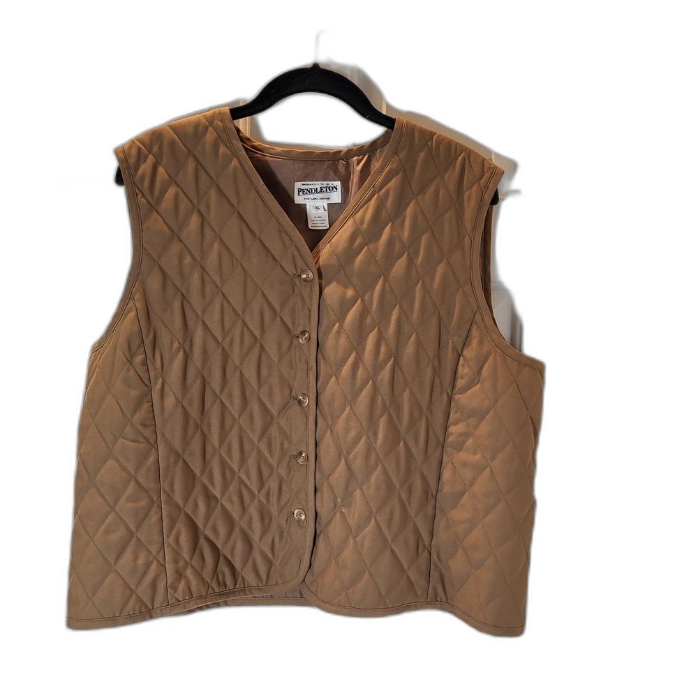 Classic Pendleton Quilted Brown Vest - XL